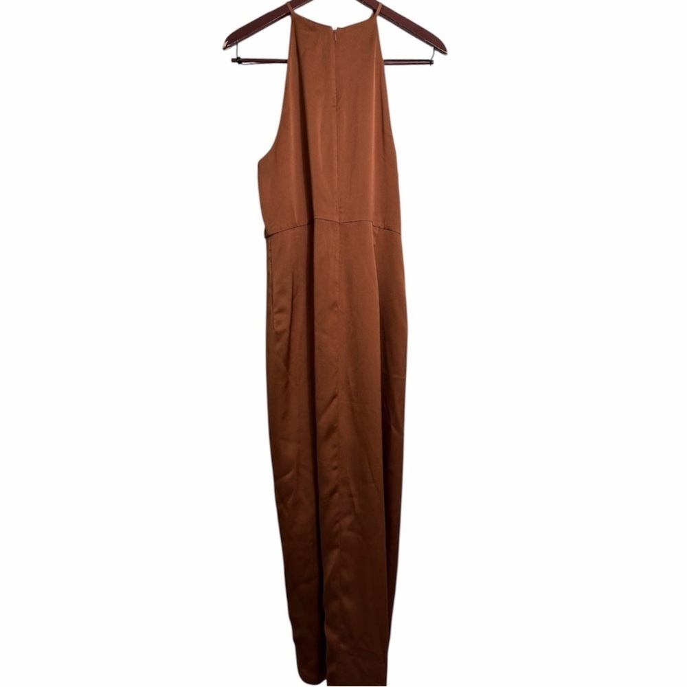 Elegant Brown Halter Dress - Picture 5 of 5